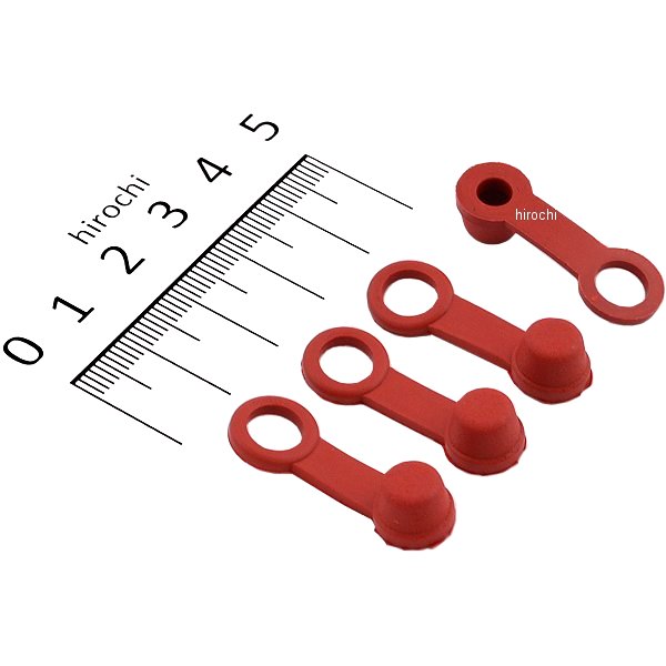 ブリーダーラバーキャップ 4個 赤