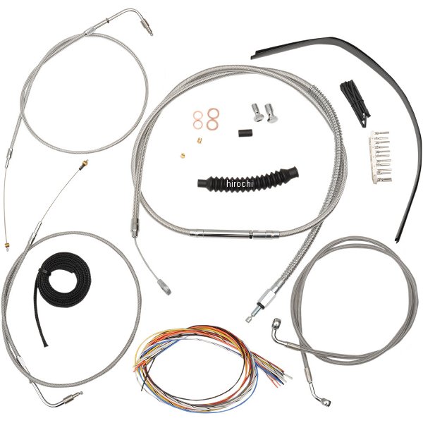 ケーブルコンプキット ステンレス 07年-10年 FXST 12-14インチ用