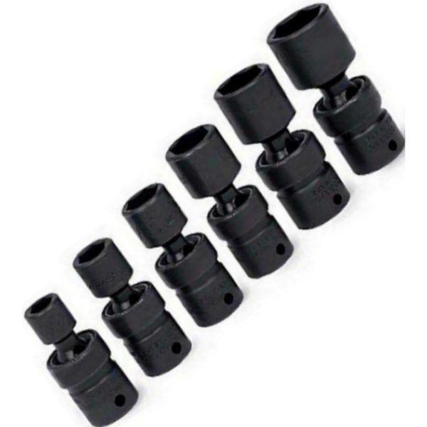 シャロースイブル インパクトソケット 6ポイント 6個 セット(1/4インチ-9/16インチ)