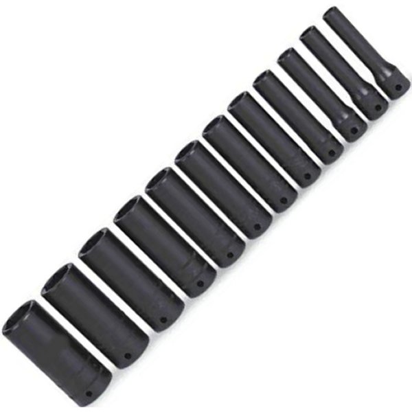 ディープ インパクト メトリック ソケット 6ポイント 12個 セット (5mm-15mm)