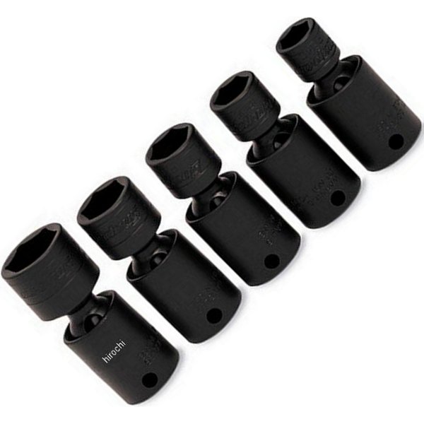 シャロー回転 インパクト ソケットセット 6ポイント(5点)(7/16インチ -3/4インチ )