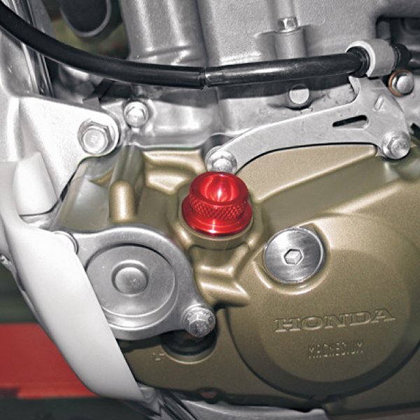 オイルフィラー キャップ 83年以降 ホンダ、カワサキ、スズキ、ヤマハ 赤