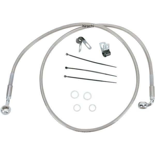 フロント ブレーキライン ステンレス 01年-05年 FXDL +4インチ(45インチ)