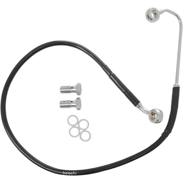 フロント ブレーキライン 黒ステンレス 12年-13年 FXS ABS付 アッパー +10インチ(36.375インチ)