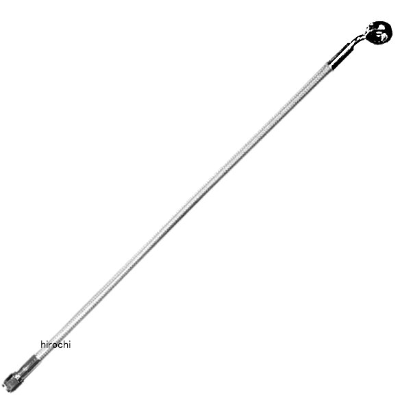 フロント ブレーキライン アッパー 7/16" 35°19インチ(483mm) クローム