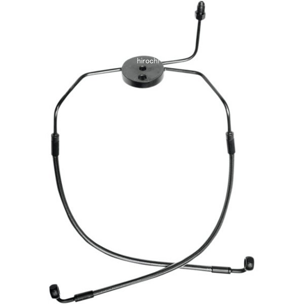 フロント ブレーキライン ロワー 3/8" 10mm FLH(デュアルディスク) 黒