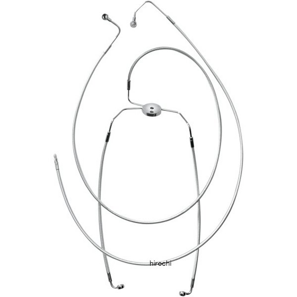 フロント ブレーキライン 09年-13年 FLH(デュアルディスク) ロワー クローム