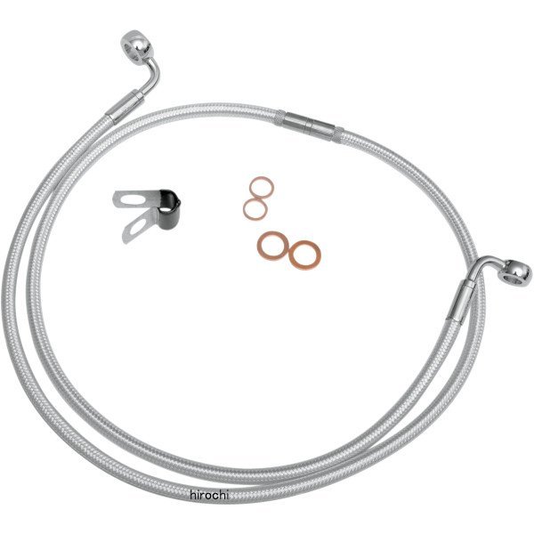 フロント ブレーキライン 7/16インチ/90°54インチ(1372mm) クローム