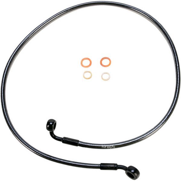 フロント ブレーキライン 7/16インチ/35°60インチ(1524mm) 黒