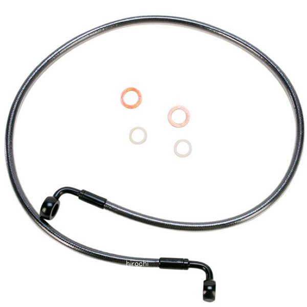 フロント ブレーキライン 7/16インチ/90°40インチ(1016mm) 黒
