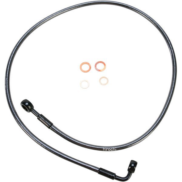 フロント ブレーキライン 7/16インチ/180°42インチ(1067mm) 黒