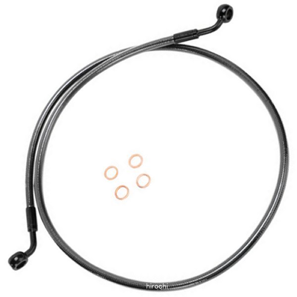 フロント ブレーキライン 04年-13年 XL 10mm/60°45インチ(1143mm) 黒
