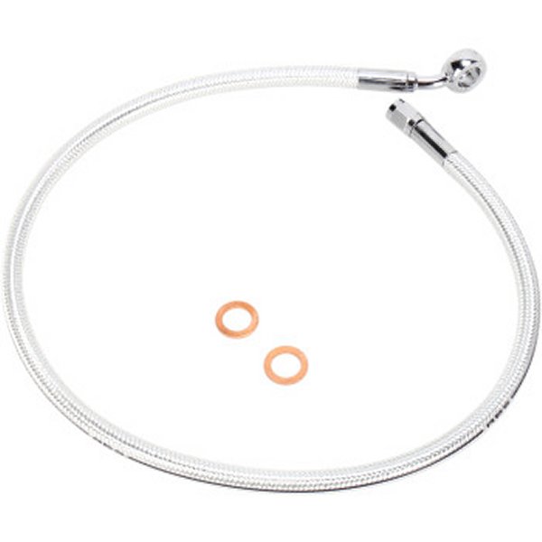 フロント ブレーキライン 7/16インチ/35°アッパー26インチ ソフテイル(シングルディスク) クローム