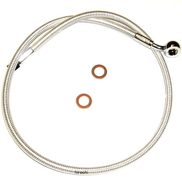 フロント ブレーキライン 10mm/35°アッパー26インチ ソフテイル(シングルディスク) クローム