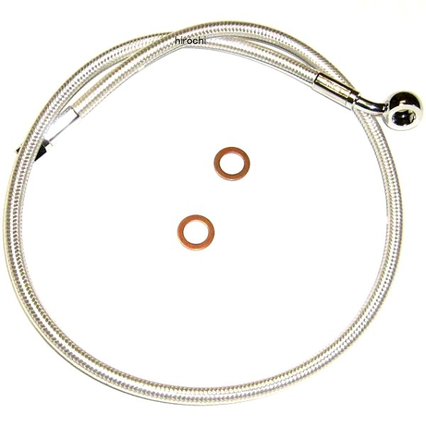 フロント ブレーキライン 10mm/35°アッパー 34インチ(864mm) クローム