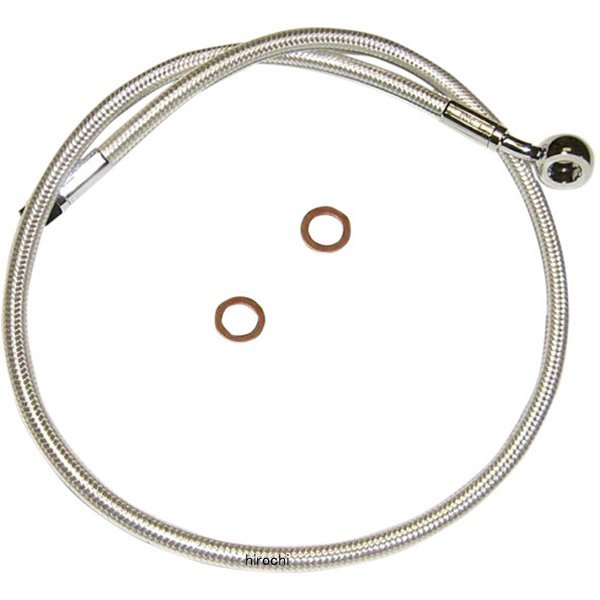 フロント ブレーキライン 10mm/180°アッパー15インチ FLH(デュアルディスク) クローム