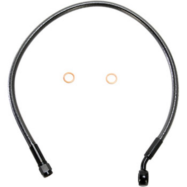 フロント ブレーキライン 10mm/35°アッパー 22インチ(559mm) 黒