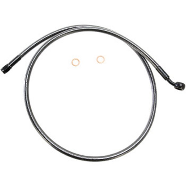 フロント ブレーキライン 10mm/35°アッパー 40インチ(1016mm) 黒