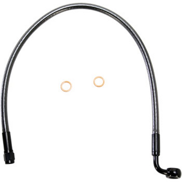 フロント ブレーキライン 10mm/90°アッパー 20インチ(508mm) 黒
