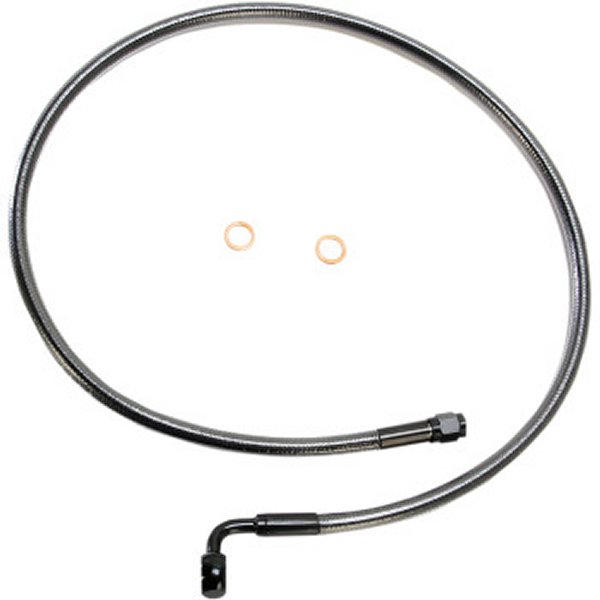 フロント ブレーキライン 10mm/90°アッパー 34インチ(864mm) 黒