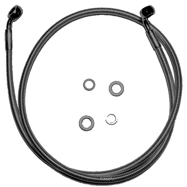 フロント ブレーキライン 14年以降 XL 10mm/35°42インチ(1067mm) 黒