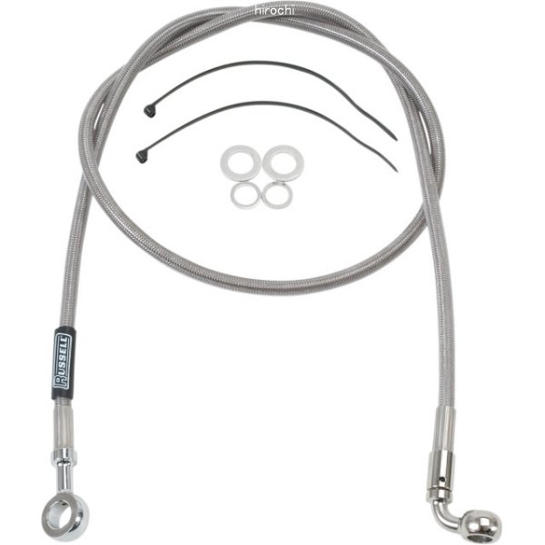 【セール特価】 ブレーキホース 7/16インチ/180°ストレート 46インチ(1168mm) ステンレス