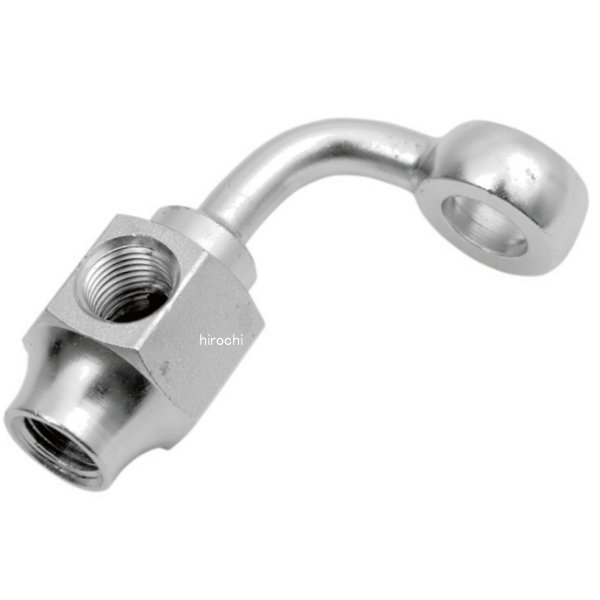 3/8インチ(9.5mm)/ 10mm バンジョー x 1/8" NPT 90°ショート/ブレーキライトスイッチマウント付き