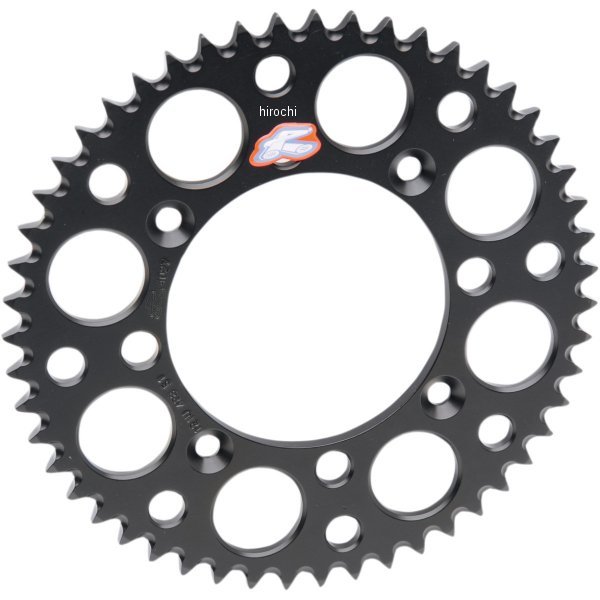 リア スプロケット 49T/520 80年以降 スズキ、カワサキ アルミ 黒