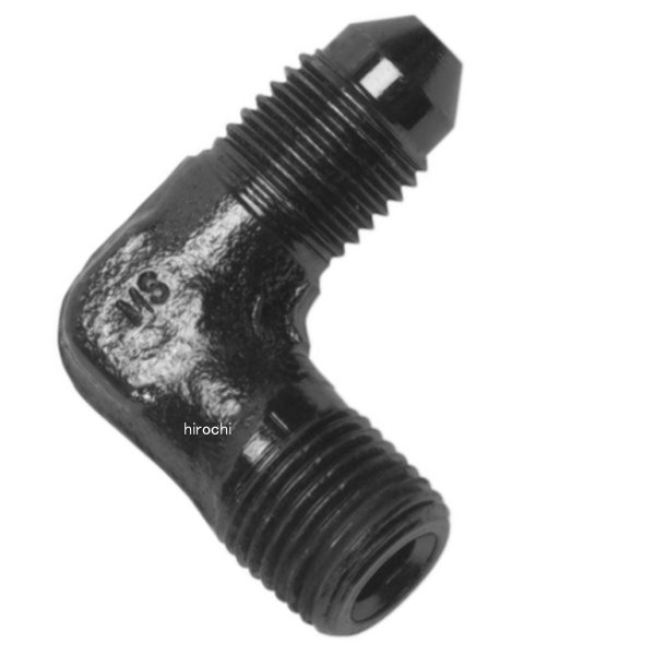 【セール特価】 アダプター 1/8 NPT #3 オス /90°ベンド付き