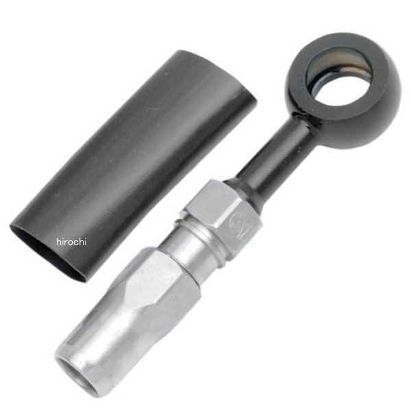 バンジョー 3/8インチ(9.5mm)/10mm 180°黒/クローム