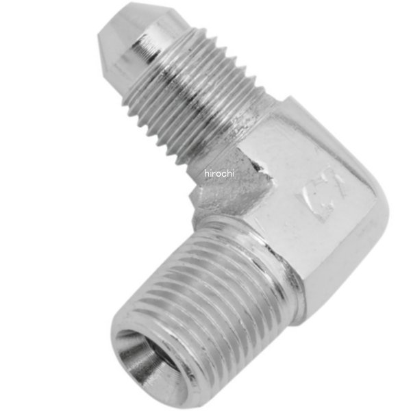 【セール特価】 アダプター 1/8 NPT、 #3 オス, 90°