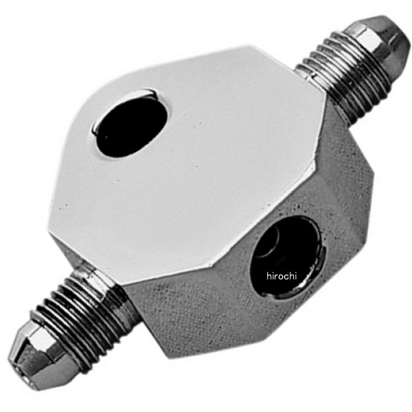 ブレーキ tee / 2個 x #3 ニップル と 3/8-24 インバーテッドフレア センター穴付き