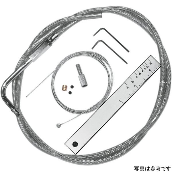 スロットルケーブル 自作キット エルボー角 45°96年以降 クローム