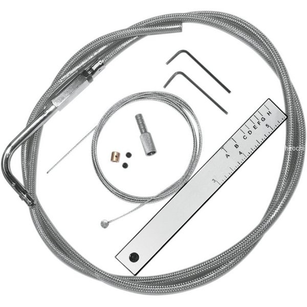 スロットルケーブル 自作キット エルボー角 90°96年以降 クローム