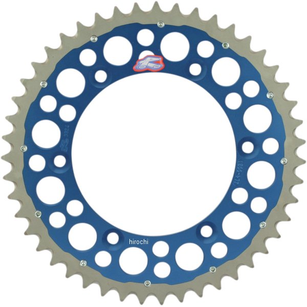 リア スプロケット ツインリング 49T/520 99年以降 YZF、YZ、WRF アルミ 青