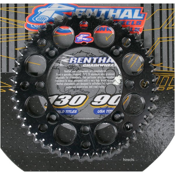 リア スプロケット 50T/428 89年以降 YZ、RM アルミ 黒