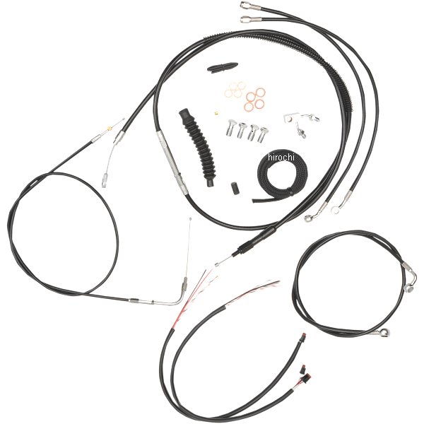 ケーブルコンプキット 黒 11年-14年 ソフテイル ABS付 12-14インチ用