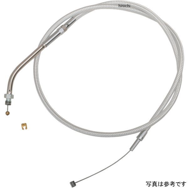 スロットルケーブル 36インチ S&Sキャブ用 クローム 84年-95年 BigTwin、86年-95年 XL