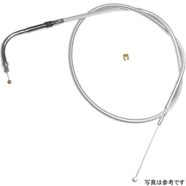 スロットルケーブル 41.75インチ S&Sキャブ用 クローム 96年-06年 BigTwin、XL