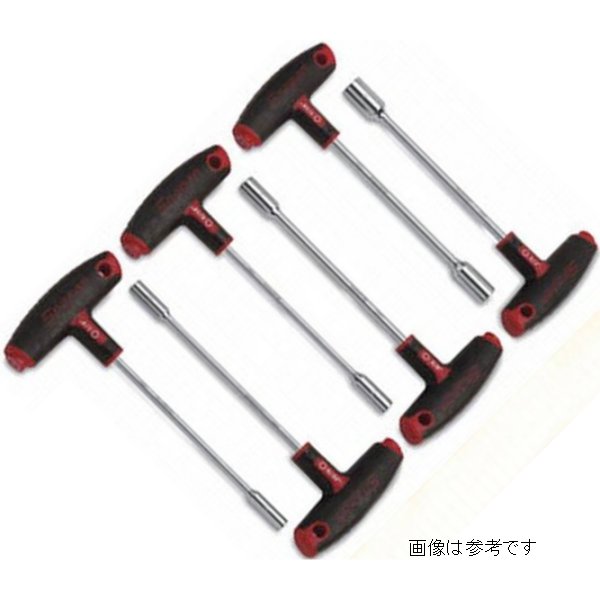 エルゴノミクスハンドル ソフトグリップ ナットドライバー 1/2インチ 6-3/8インチ レッド