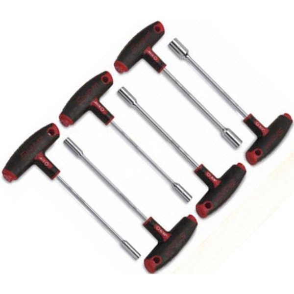 エルゴノミクスハンドル ソフトグリップ ナットドライバー 9/32インチ 6-3/8インチ レッド