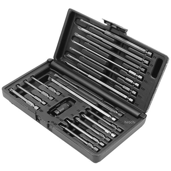 ロングパワービットセット フラットビット4個、フィリップスビット6個、トルクスビット8個