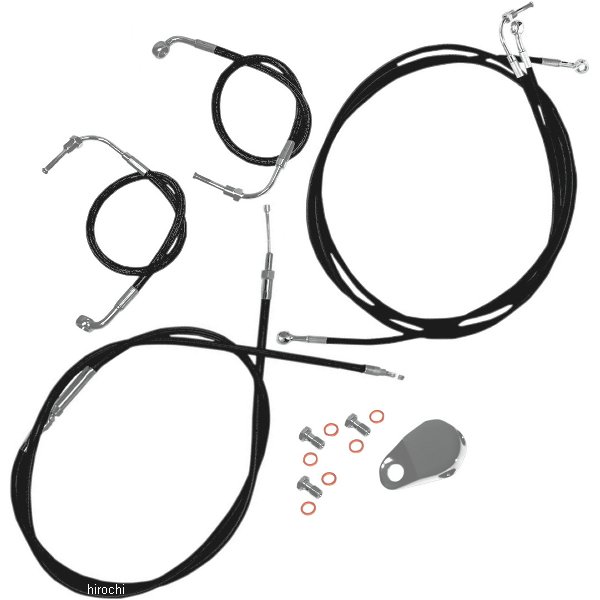 ケーブル標準キット 黒 08年-13年 FLTR ABS付 12-14インチ用