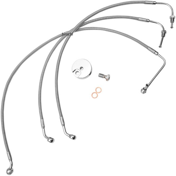 ブレーキホース ステンレス 14年-16年 FLHR、FLHX 18-20インチ用