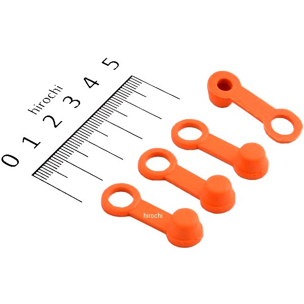 ブリーダーラバーキャップ 4個 オレンジ