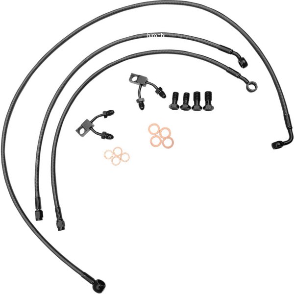 【セール特価】 ブレーキホース Midnight 11年-14年 ソフテイル 18-20インチ用