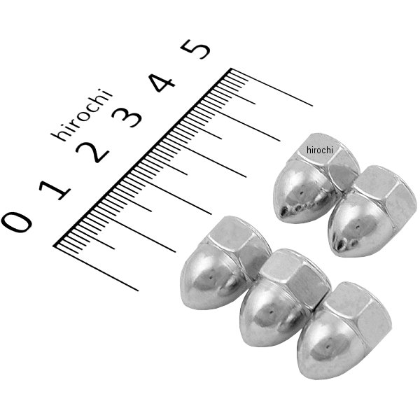 ナット ドングリ(ACORN) 1/4"-20 UNC クローム (5個入り)