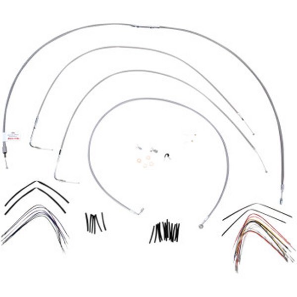 ケーブルキット ステンレス 00年-06年 FLSTC、FLSTF 16インチ用