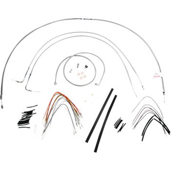 ケーブルキット ステンレス 07年-10年 FLSTC、FLSTF、FLSTN 16インチ用