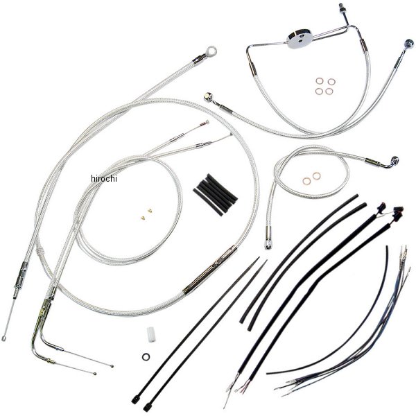 ケーブルキット クローム 12年以降 FXDF、FXDL 12-14インチ用